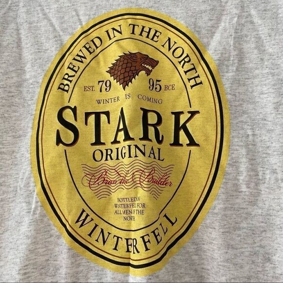 Game of Thrones Stark Brewed in the North Beer Tshirt Size Medium - Picture 2 of 5